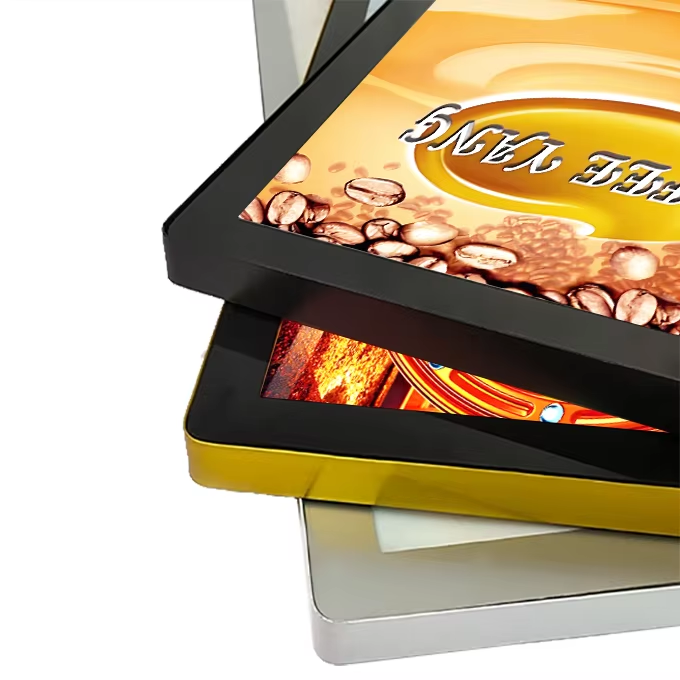 Ultra-Thin LED Lightbox with Rounded Corners Magnetic Illuminated Display Board for Indoor Use, Custom Menu Sign for Bubble