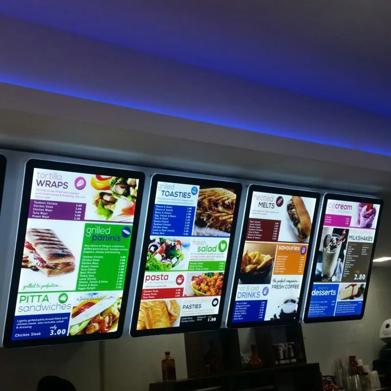 Aluminum Display Board Light Box Cafe Box Menu LED Advertising Menu Board For Restaurant Menu order light box Food