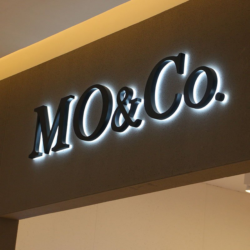Factory Supply stainless steel backlit advertising metal 3d wall letter logo sign acrylic sign boards
