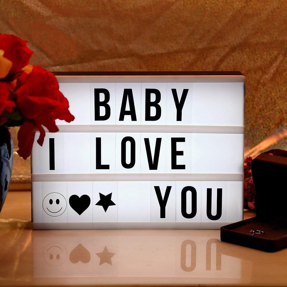 Advertising Box Light Up Message Board Cinema Marquee Letter Box A4 Size