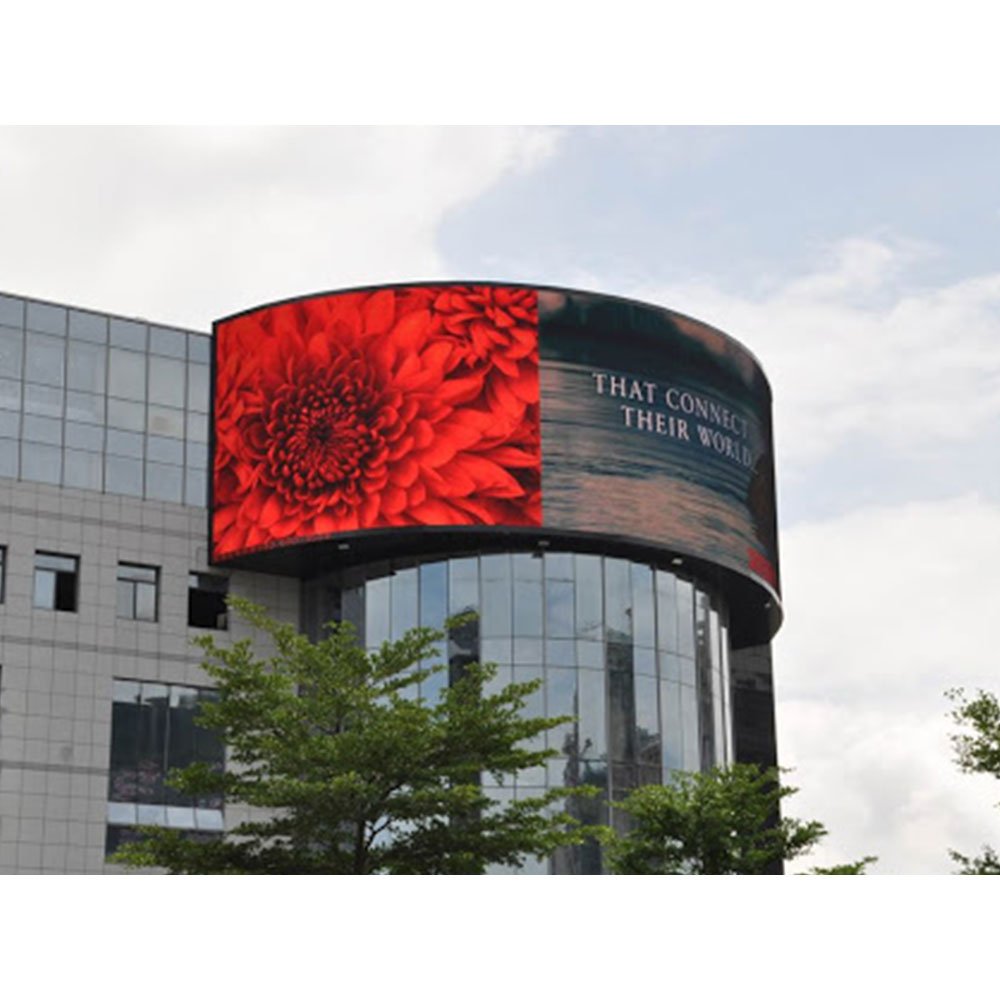 Big Digital Advertising Billboard Sign Banner Curved Advertisement Outdoor P8 Led Screen Display Board