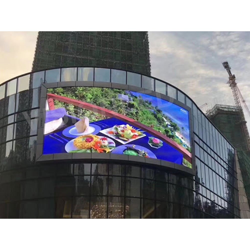 Big Digital Advertising Billboard Sign Banner Curved Advertisement Outdoor P8 Led Screen Display Board