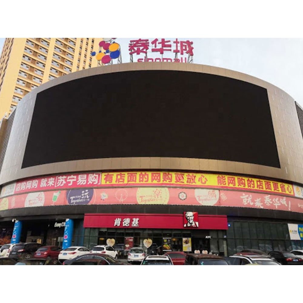 Big Digital Advertising Billboard Sign Banner Curved Advertisement Outdoor P8 Led Screen Display Board