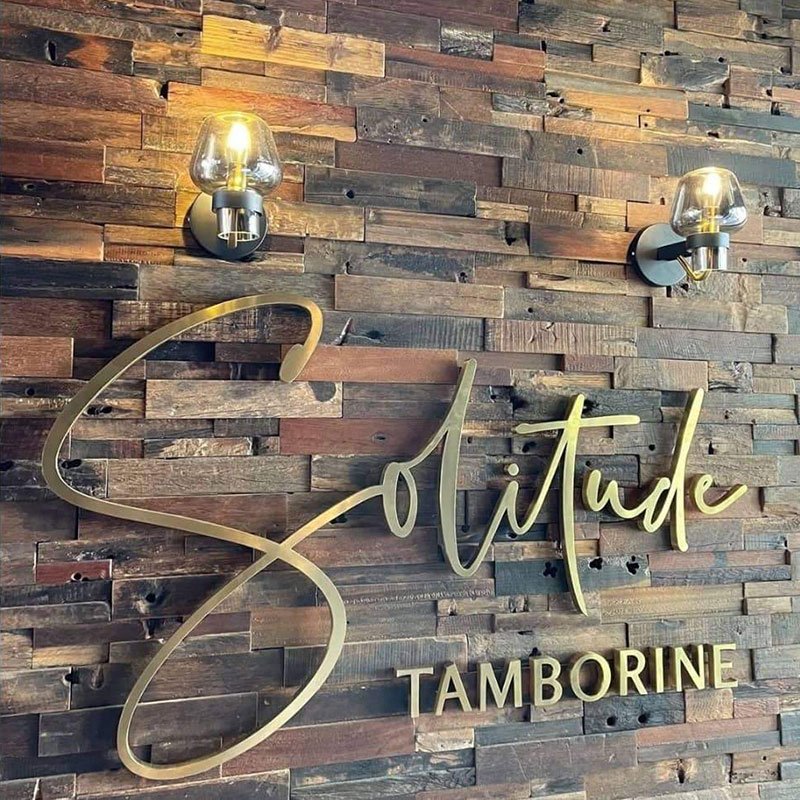 Commercial Wall Sign 3D Illuminated Letters Backlit Led Logo Rose Gold Stainless Steel Metal Light Up Channel Letters Sign
