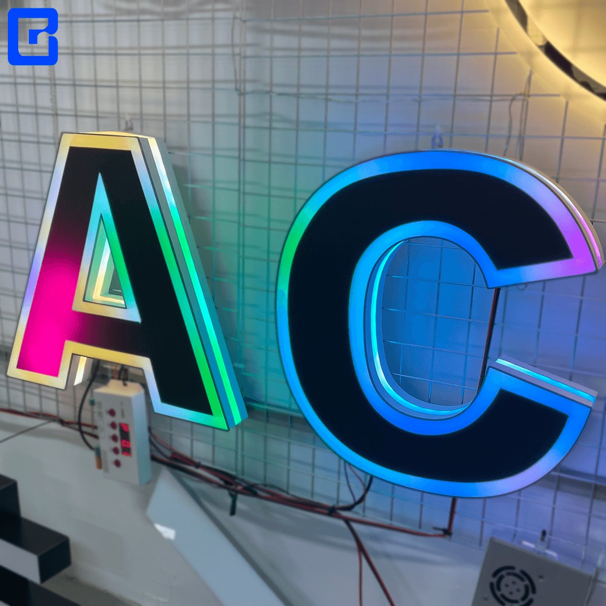 Fast delivery custom RGB animated effect acrylic 3D letter signage light up led channel letter signs