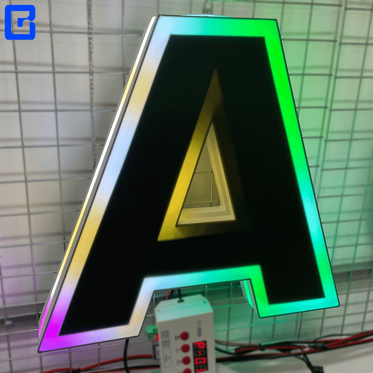 Fast delivery custom RGB animated effect acrylic 3D letter signage light up led channel letter signs