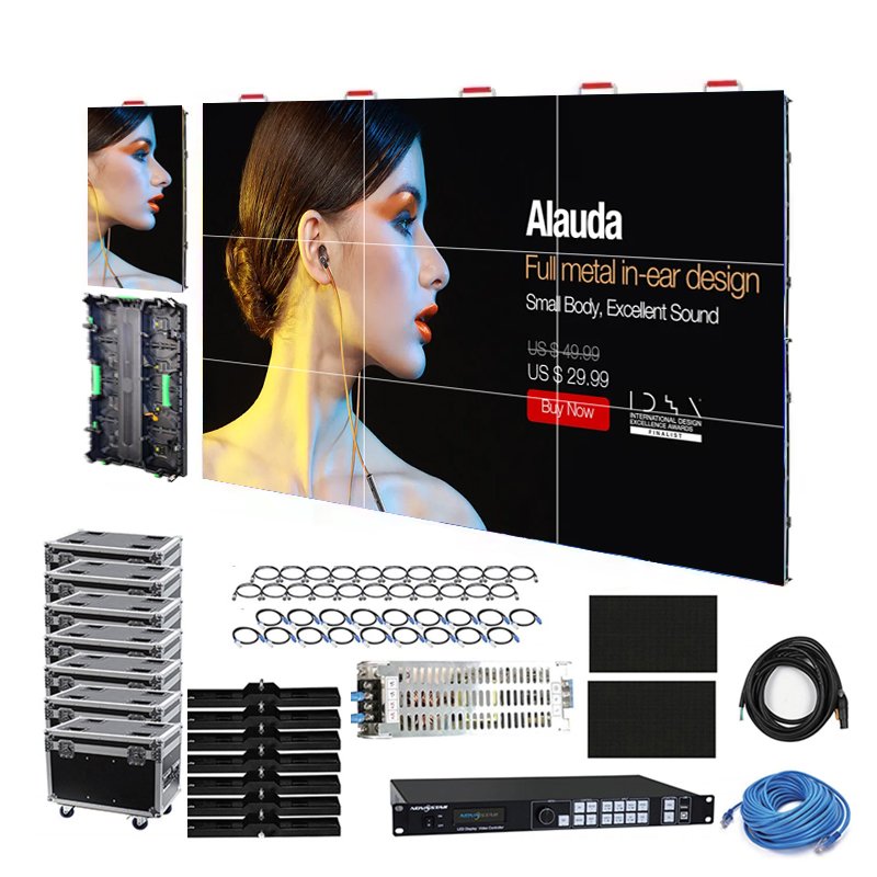 P2.976 Indoor Outdoor Shopping Mall Transparent LED Display Screen Billboard Poster stage video wall cabinet 500x500 500x1000mm