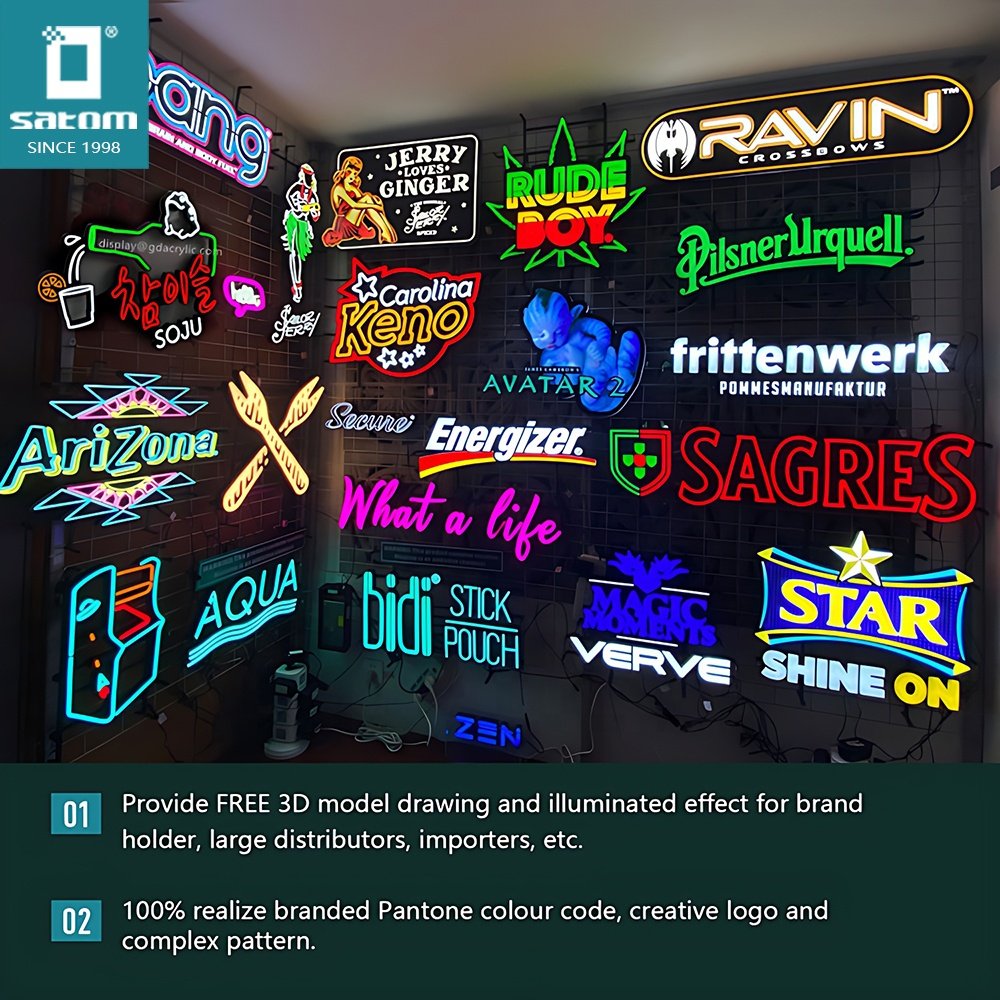 Satom Custom Burger Bakery Neon Signs Food Board