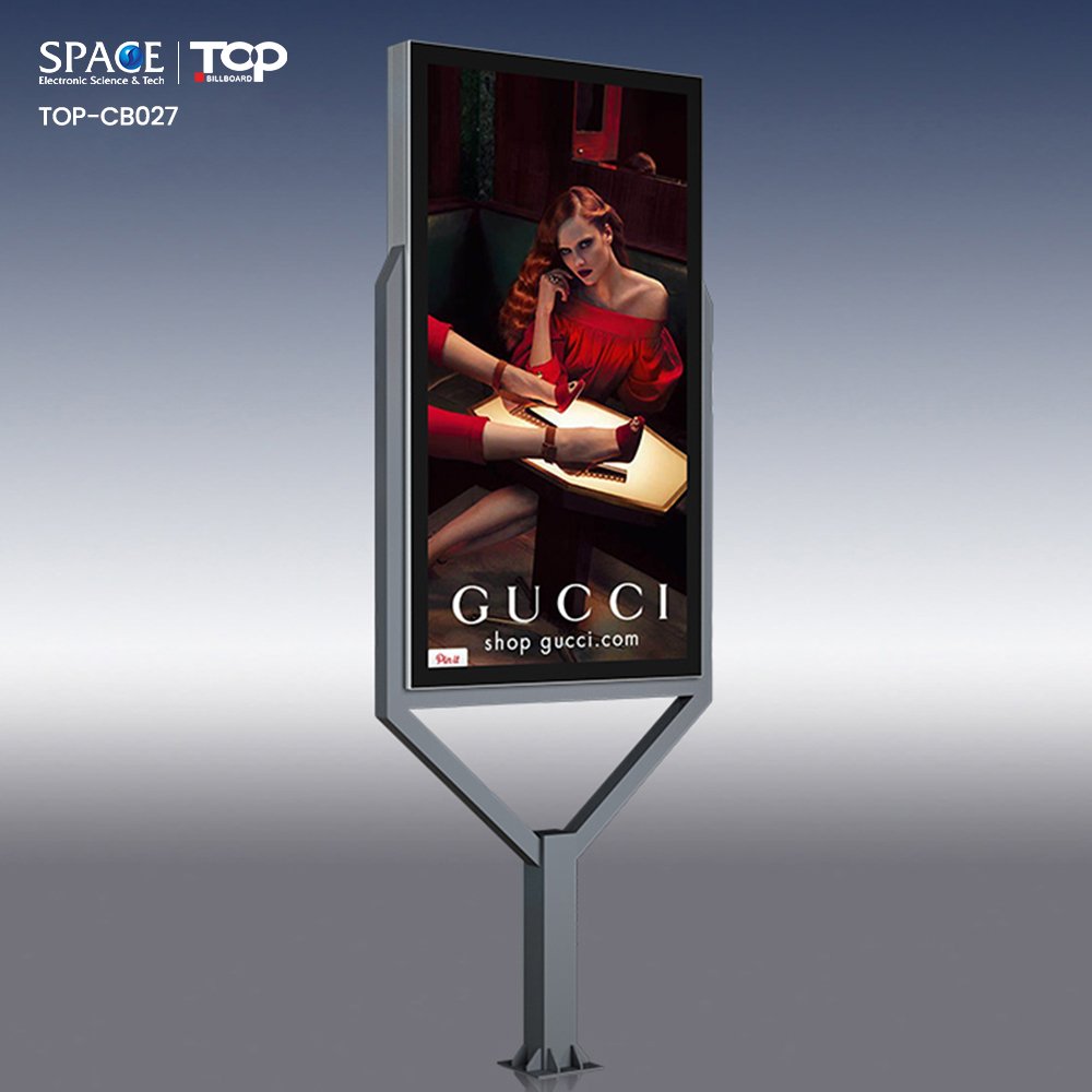 Wholesales Steel Billboard Structure Light Box with Two Leg