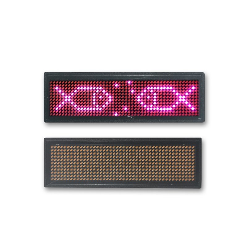 USB Battery Rechargeable LED Name Badge Flashing Light Up Display Ticker Board APP Programmable Digital Price Tag Name Plate