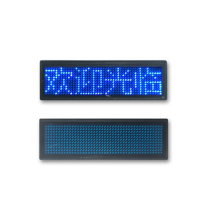 USB Battery Rechargeable LED Name Badge Flashing Light Up Display Ticker Board APP Programmable Digital Price Tag Name Plate