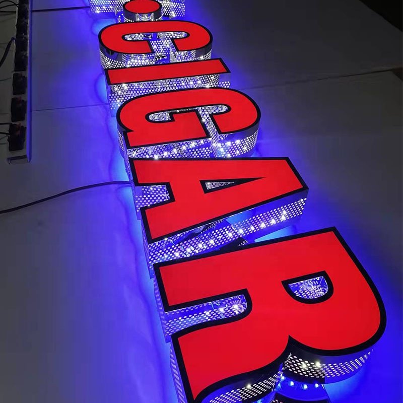 Outdoor/indoor 3D Letter business led sign led outdoor sign Smoke Shop Logo Acrylic Metal Channel Letter Advertising Sign