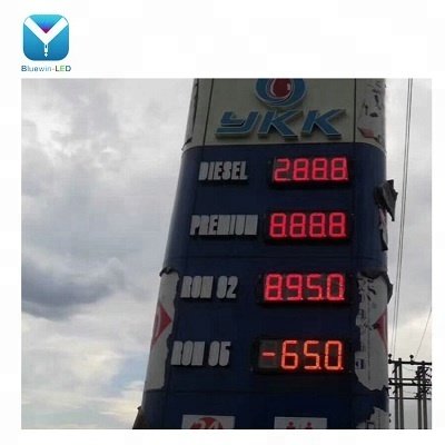 outdoor digital 7 Segment 12" inch LED Petrol Displays for Gas Station \Oil\Petrol\Fuel price