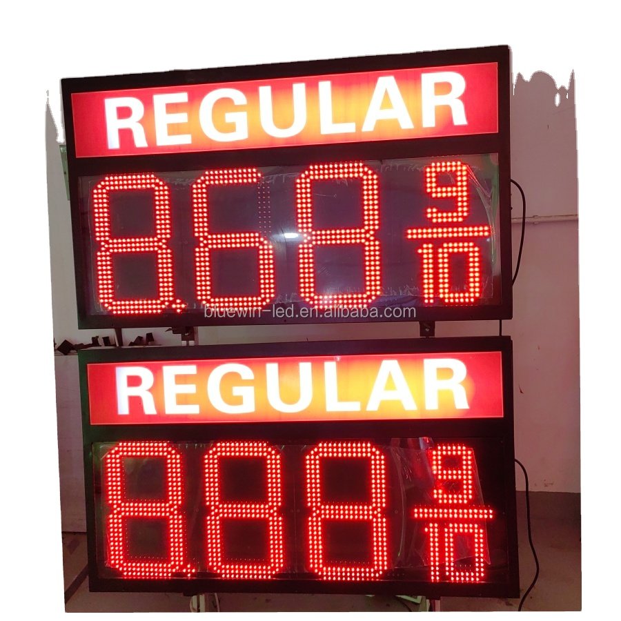 outdoor digital 7 Segment 12" inch LED Petrol Displays for Gas Station \Oil\Petrol\Fuel price