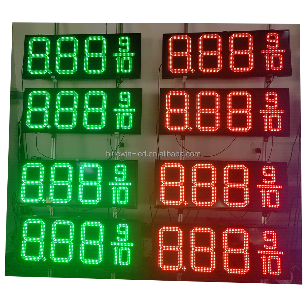 outdoor digital 7 Segment 12" inch LED Petrol Displays for Gas Station \Oil\Petrol\Fuel price