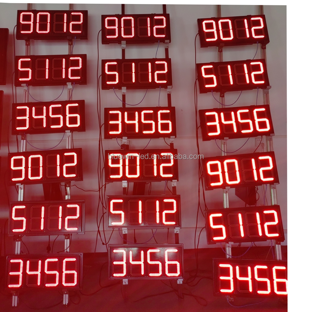 outdoor digital 7 Segment 12" inch LED Petrol Displays for Gas Station \Oil\Petrol\Fuel price