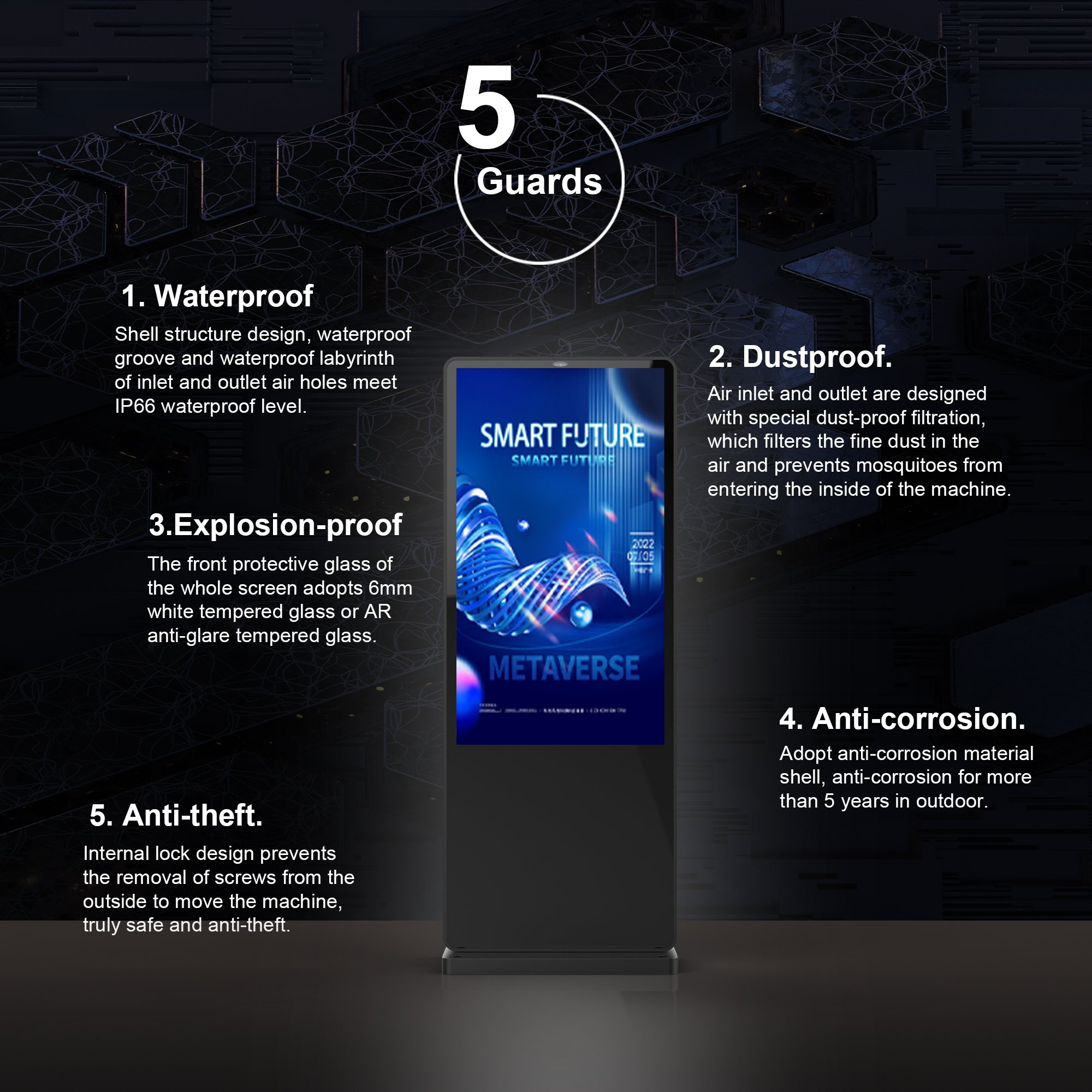 Rotary Vertical Advertising Machine Hd Lcd Touch Screen Ultra-thin Multimedia Inquiry Advertising Machine