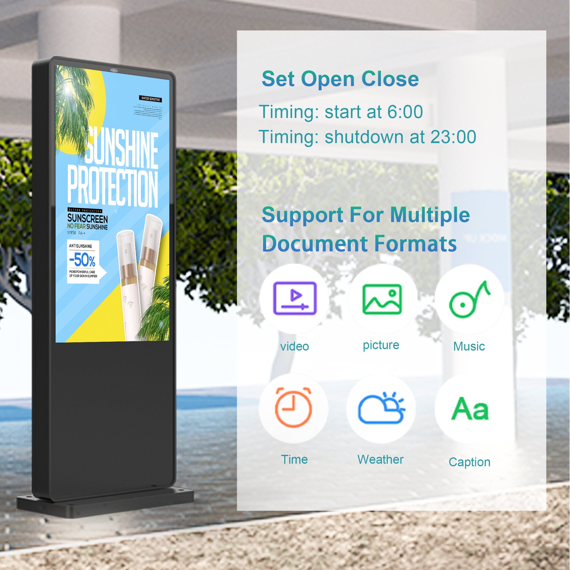 Rotary Vertical Advertising Machine Hd Lcd Touch Screen Ultra-thin Multimedia Inquiry Advertising Machine