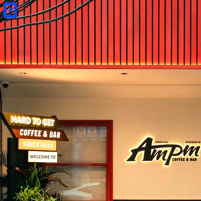 Suppliers restaurant coffee bar custom light up letter lights illumination sign led board