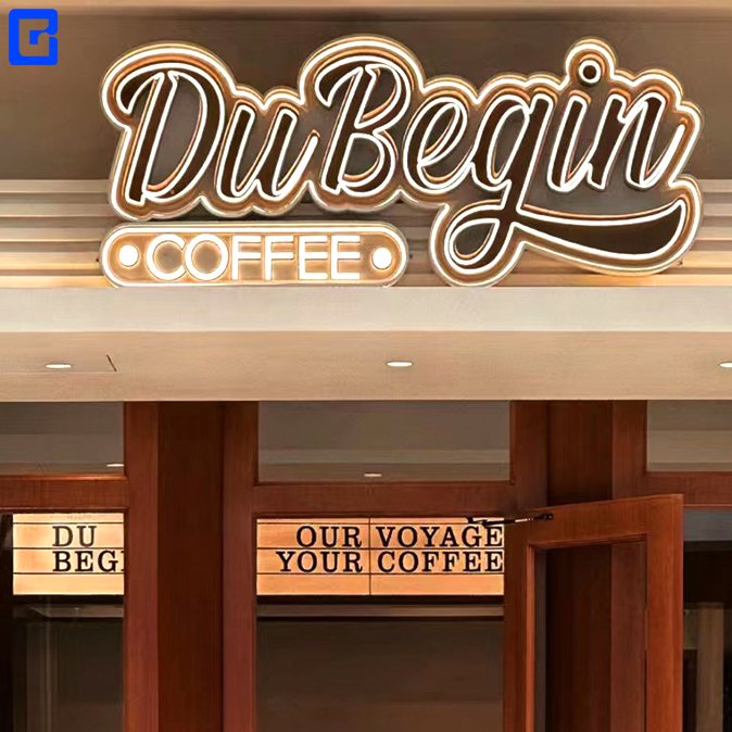 Suppliers restaurant coffee bar custom light up letter lights illumination sign led board