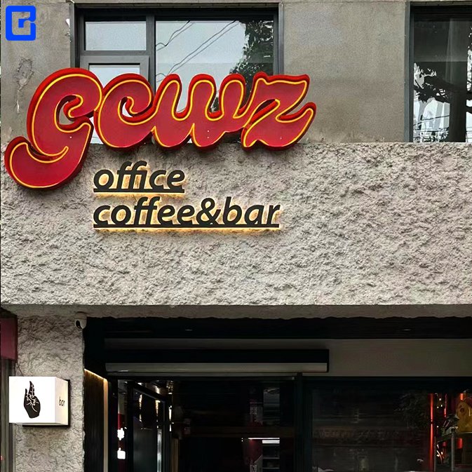 Suppliers restaurant coffee bar custom light up letter lights illumination sign led board