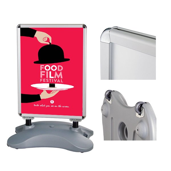 Water Base Aluminum Pavement Signs Posters Outdoor High Quality Menu Display Stand A Frame Advertising Boards