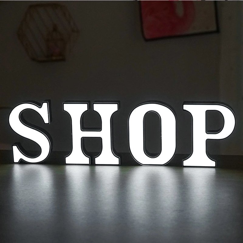 Custom Outdoor Wall Hanging Acrylic Logo Channel 3D Light Signage Board Store Metal Led Letter Signs For Shop