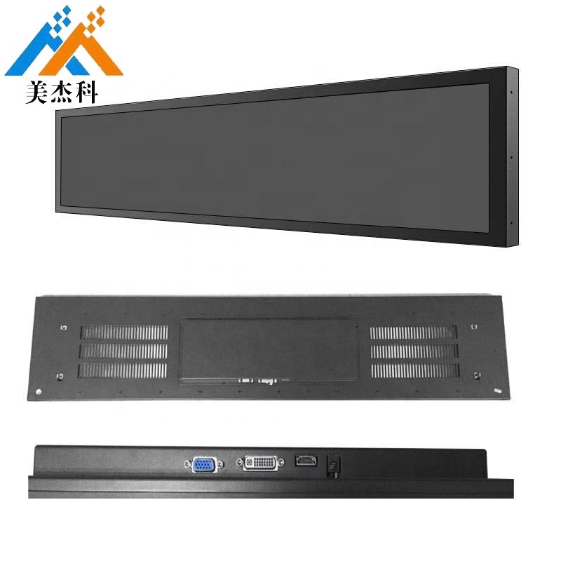 Ultra Wide Viewing Angle Stretched Lcd Video Advertising Display Player Android Wall Mount Type 35 Inch Lcd Bar Screen