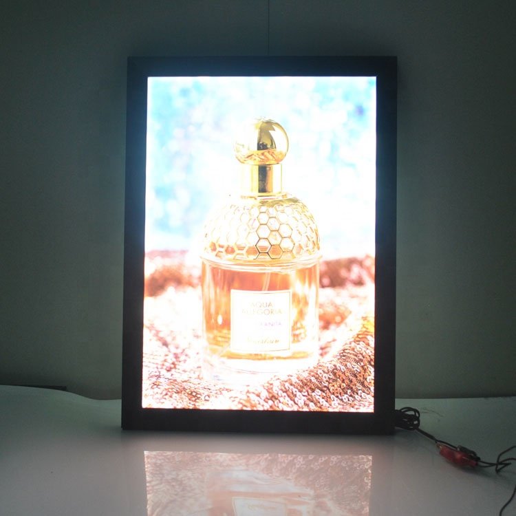 A1 Silver Clip/Snap Frame LED Display/Sign Light Box Menu Board, Backlit Poster