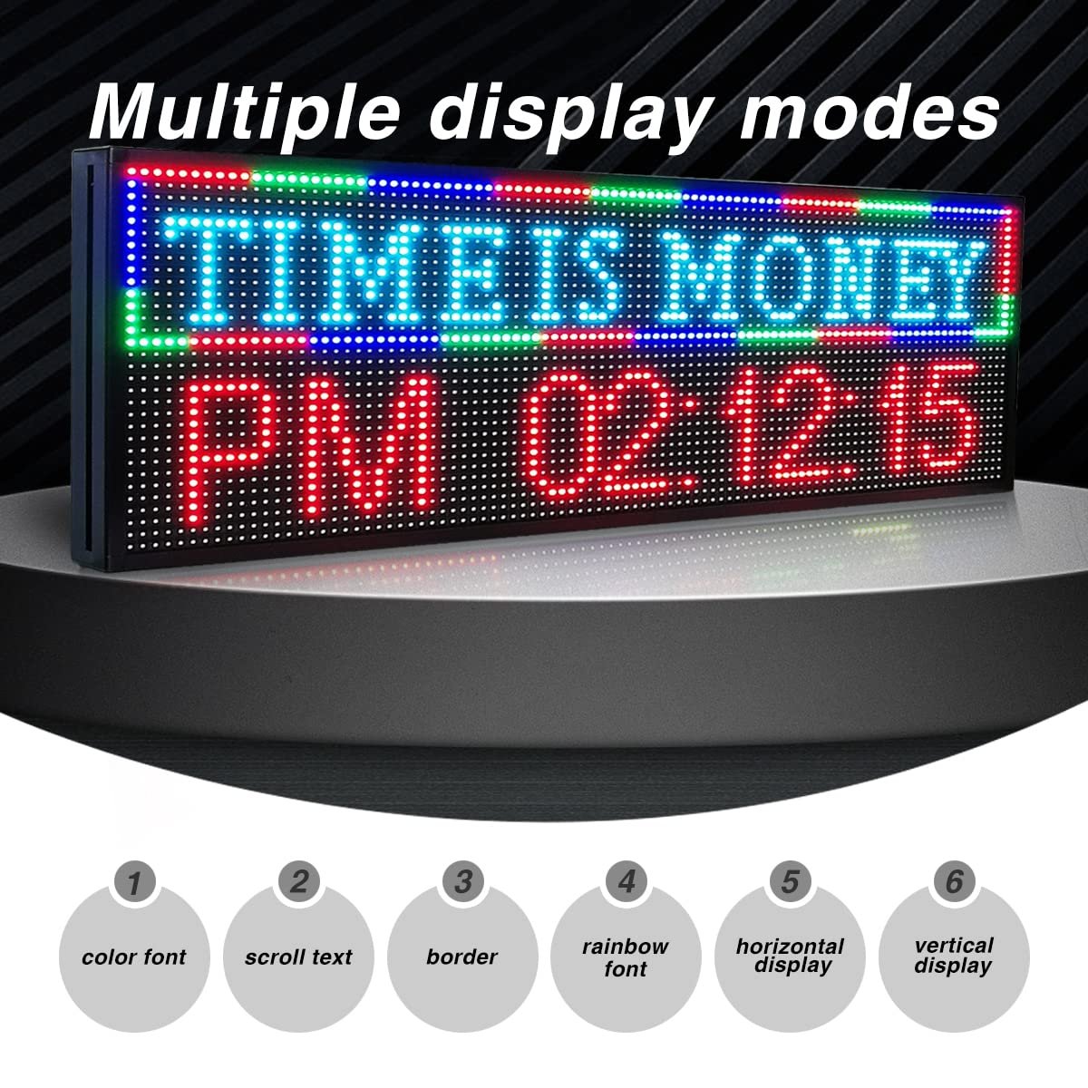 Business store Advertising Board outdoor full color led Programmable scrolling lights sign display led running message display