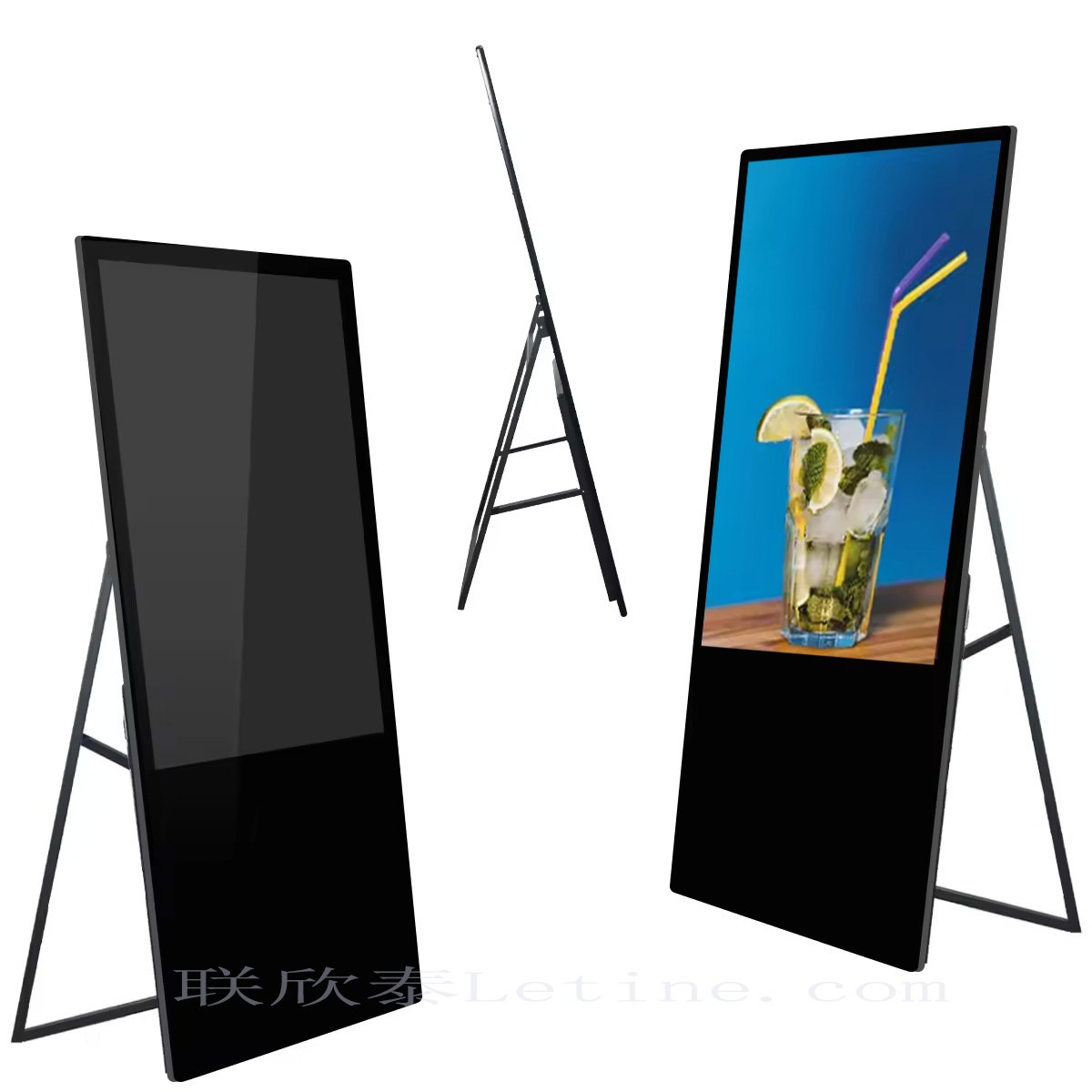 Touch Screen Wifi Control Poster Lcd Display Media Player Digital Signage Portable Advertising Kiosk