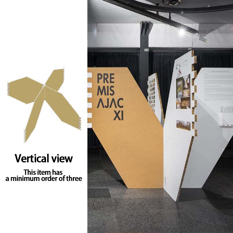 Custom Style Double Sided Windproof Indoor Corrugated Paper Advertising Printing Display Boards Display