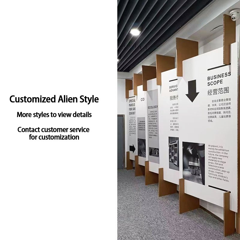 Custom Style Double Sided Windproof Indoor Corrugated Paper Advertising Printing Display Boards Display