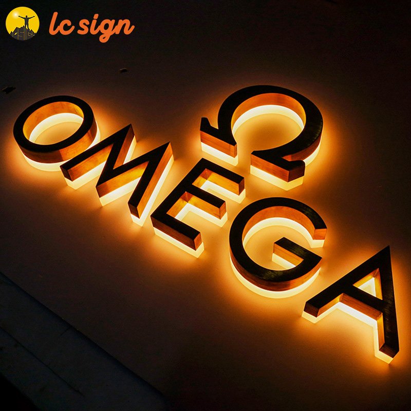 Newest 3d letter sign shop name board company sign logo design lighted coffee custom sign