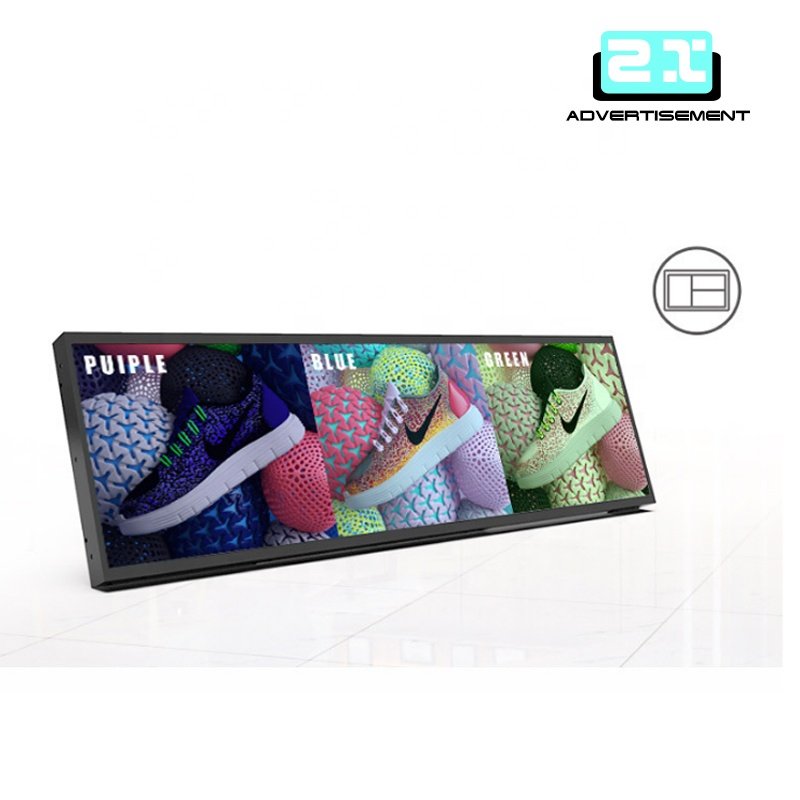 supermarket shelves lcd sign board 19.1inch ultra wide stretched lcd monitor Advertising Players