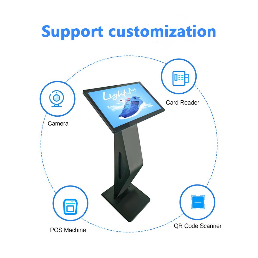43 49inch All In One Horizontal LCD Digital Advertising Display Interactive Board Smart Touch Screen Indoor Kiosk For Restaurant