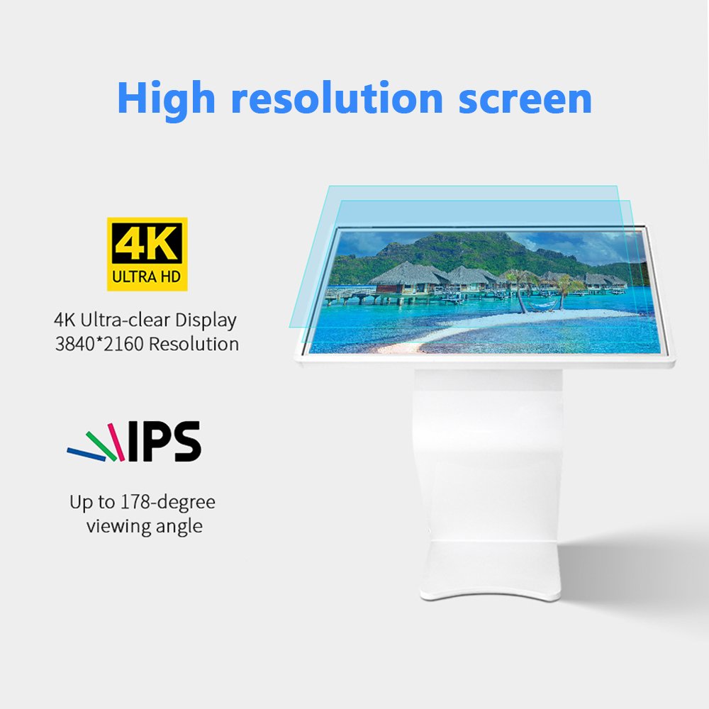 43 49inch All In One Horizontal LCD Digital Advertising Display Interactive Board Smart Touch Screen Indoor Kiosk For Restaurant