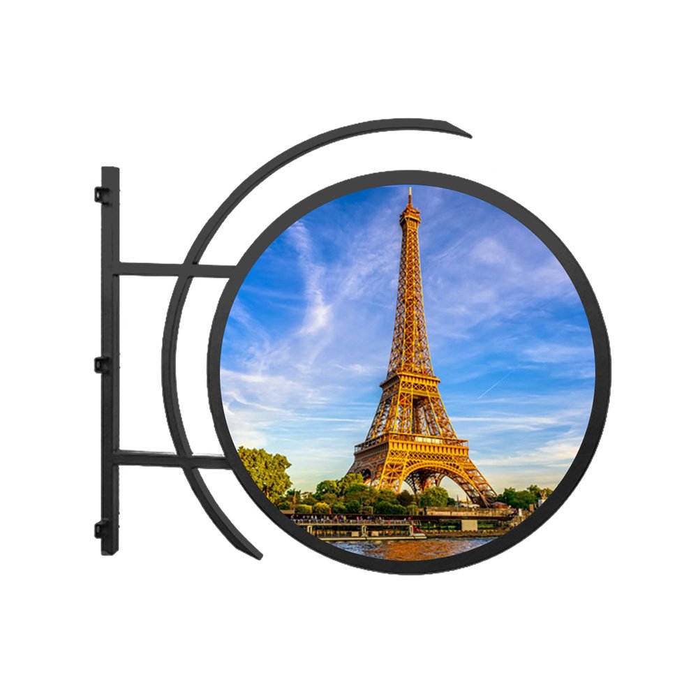 Double Sided Waterproof Outdoor Store Round Sign Board Digital Screen Circle Circular Shape China Shenzhen Logo Led Display