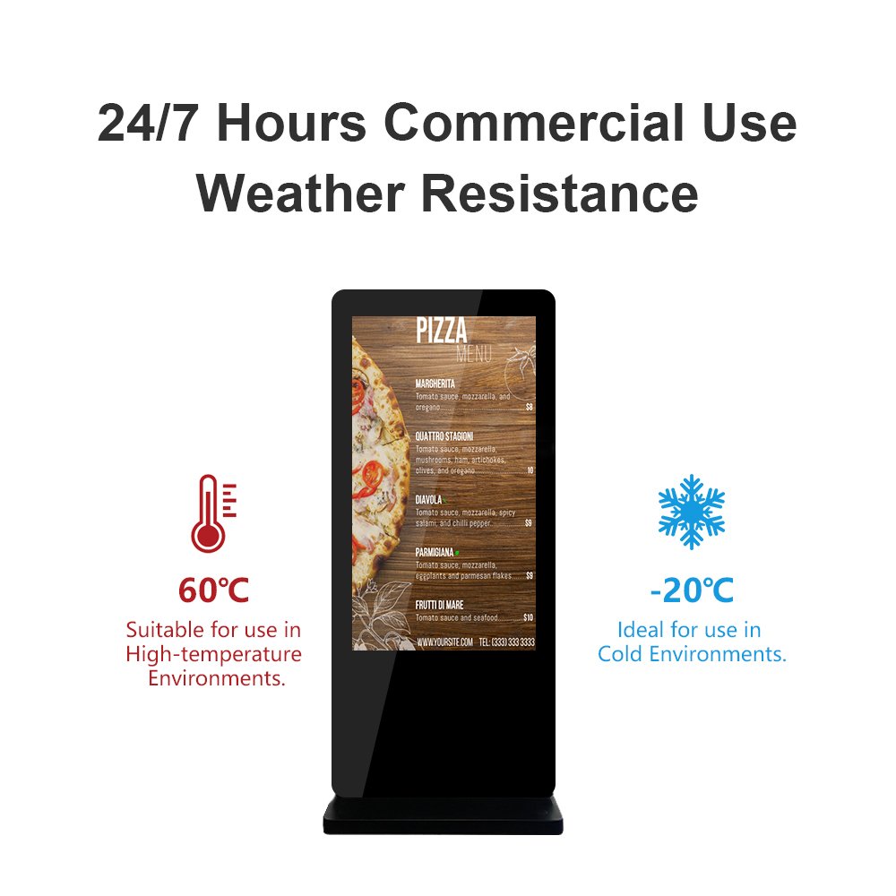 49 inch Kiosk LCD Waterproof Totem Outdoor Capacitive Signage Digital Display Screens Food kiosk menu board Outdoor Advertising