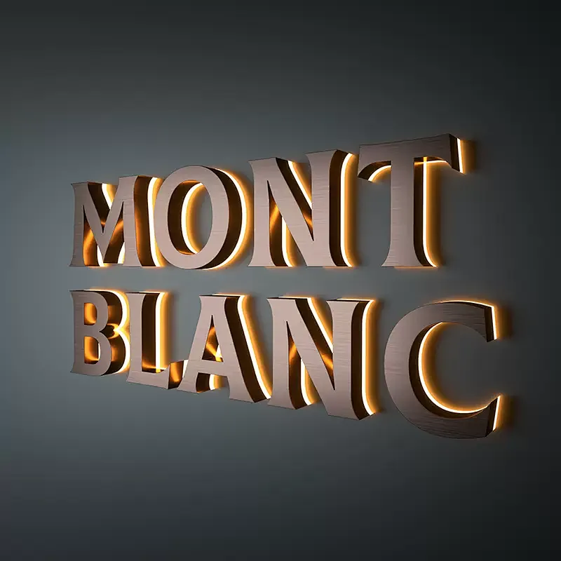 3D Stainless Steel Advertising Light Board Brand welcome signboard New Design Rimless Light Letter Open Sign