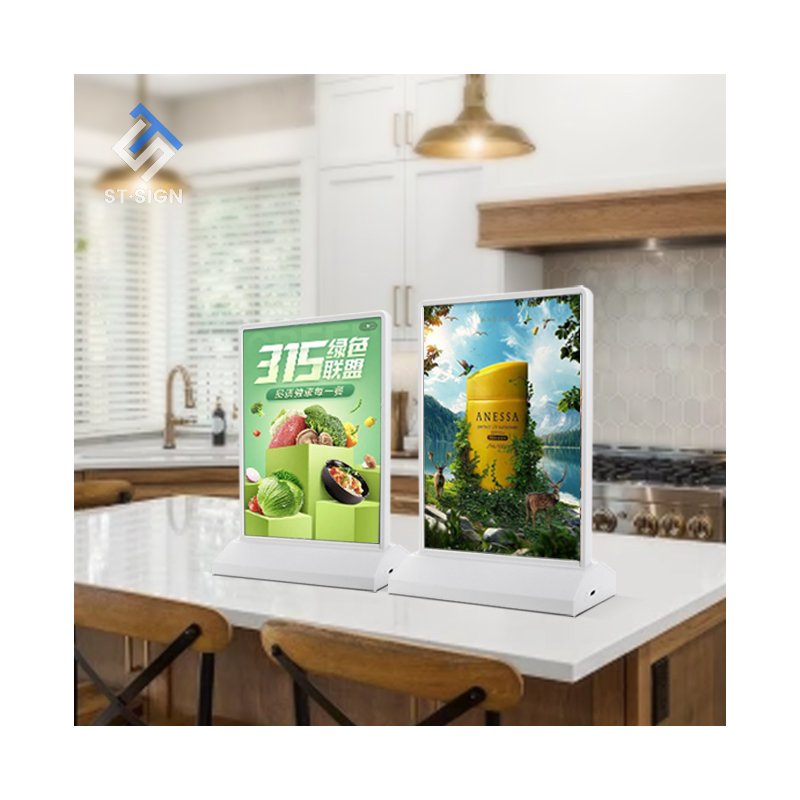 Customized A4/A5 Led Light Box Restaurant Menu Holder Double Sided Table Desktop Backdrop Display Stand