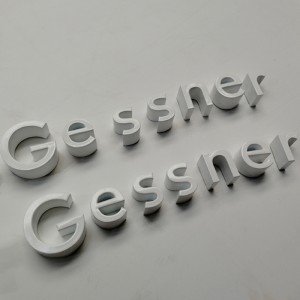 Non-Illuminated 3D Individual Metal Letters for Advertising Boards Wall Mount Indoor Mall