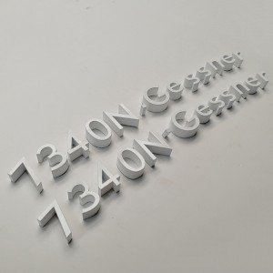 Non-Illuminated 3D Individual Metal Letters for Advertising Boards Wall Mount Indoor Mall