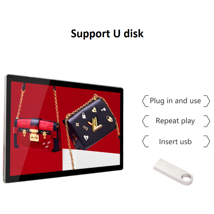 Wholesale 43inch interactive smart lcd display advertising display wall mounted digital signage restaurant menu board lcd screen