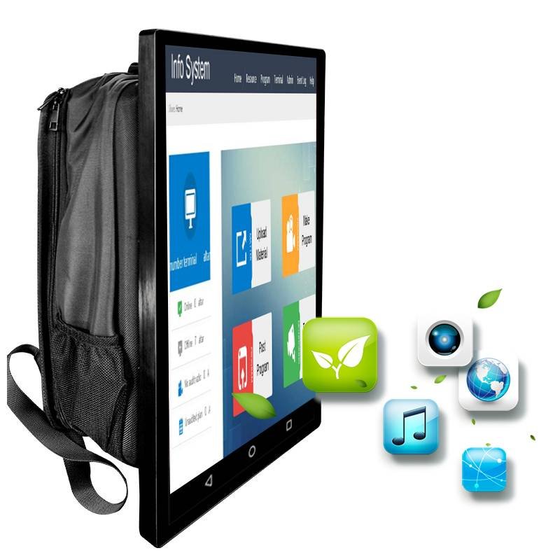 Latest Wifi/4G Innovative Backpack for Outdoor Advertising Screen with high brightness Display Backpack
