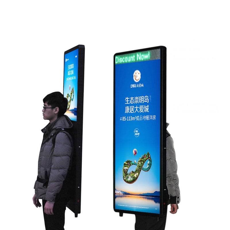 Latest Wifi/4G Innovative Backpack for Outdoor Advertising Screen with high brightness Display Backpack