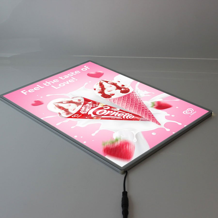 Fast Food Cafe Menu Board Display Illuminated Led Menu Backlit Advertising Order Food Advertising Light Box