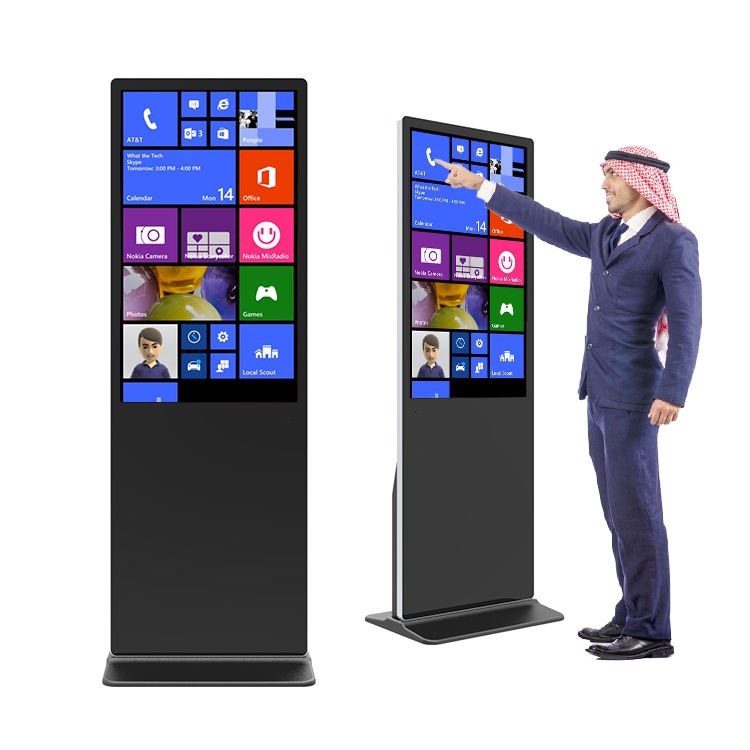 43 49 55 65 inch android video player kiosk lcd totem display touch screen Floor standing digital signage advertising display