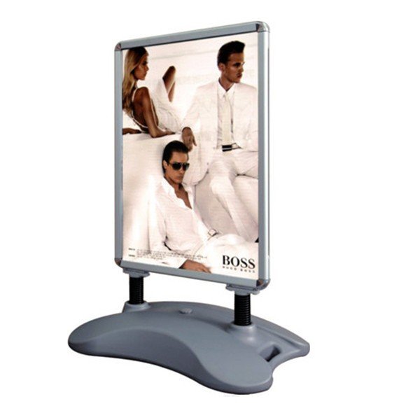 Mobile outdoor advertising water-filled base pavement sign board, poster board stand