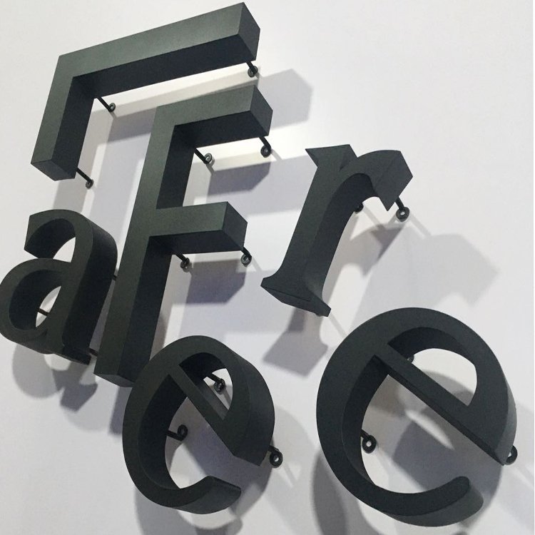 Acrylic letter custom stainless steel sign no light 3d sign letters outdoor signboards custom led sign for business reception